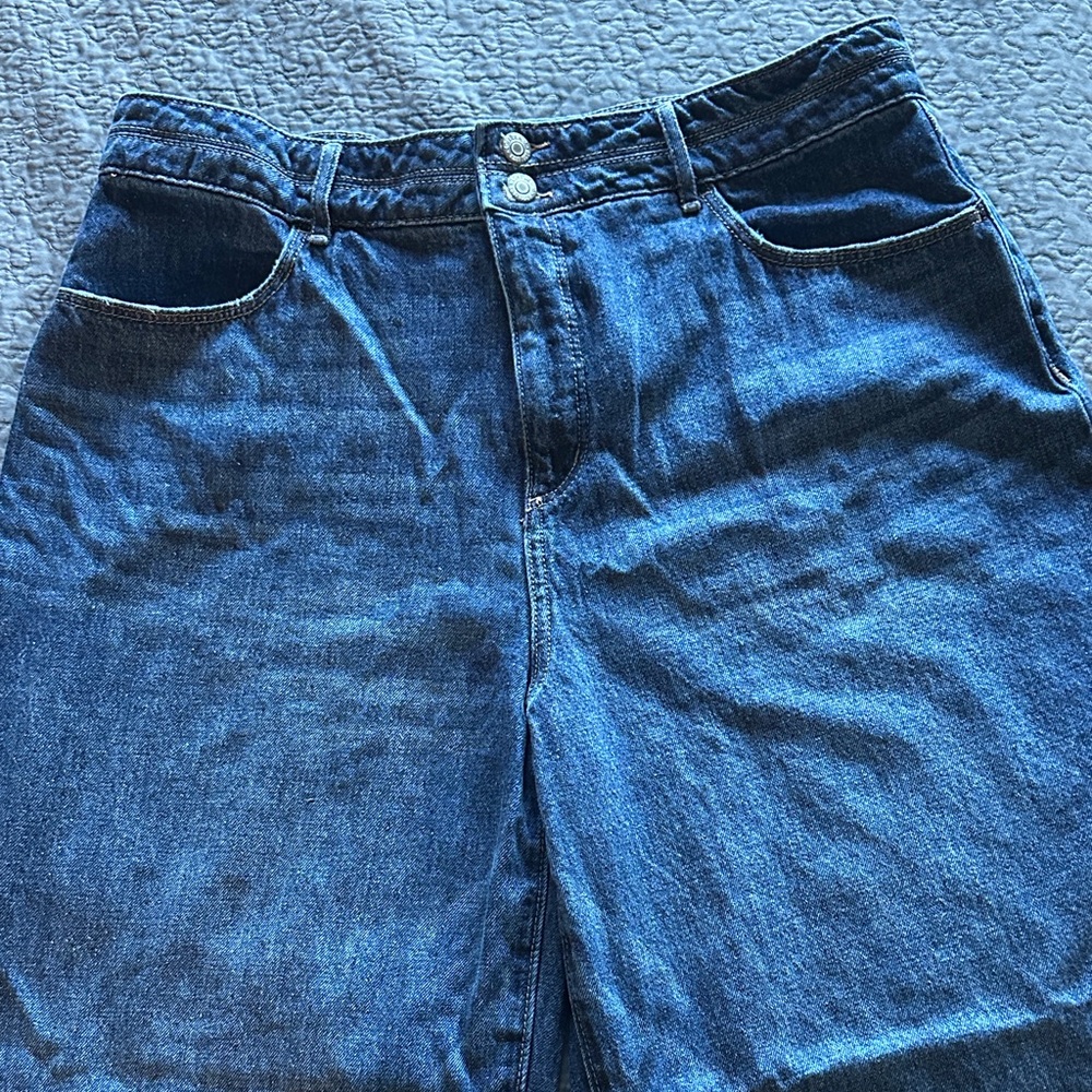 LOFT High Rise Wide Leg Jeans